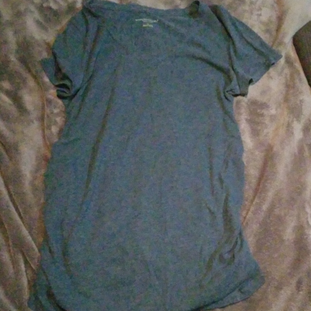 Blue maternity shirt